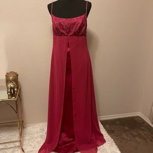 MODER MAIDS COLLECTION PROM DRESS RED